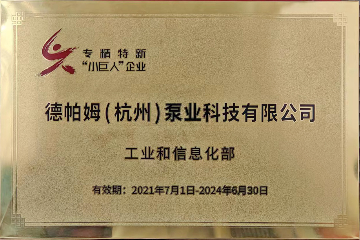 國家級重點小巨人企業，杭州共5家，錢塘區僅德帕姆1家！